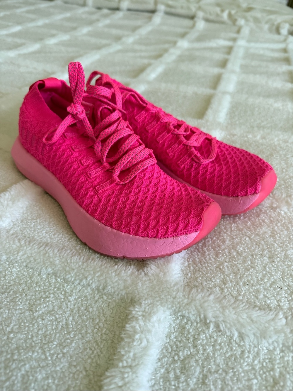 NOBULL Women's Bright Pink Knit Training Sneakers